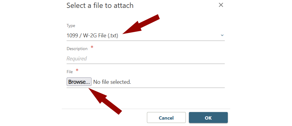 Select a file to attach