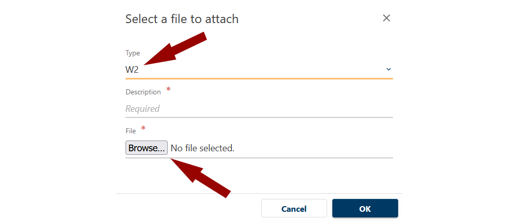 Select a file to attach